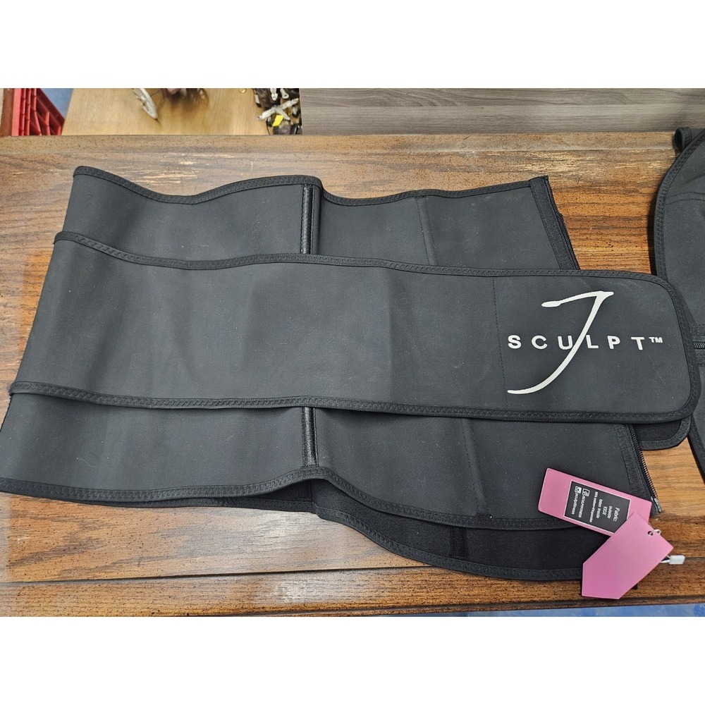 NWT J Sculpt Waist Trainer Shapewear Black 6XL‎ Plus Size Zipper Adjustable Belt